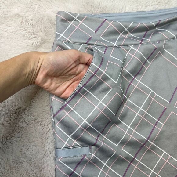 Adidas ClimaCool Skort Skirt Womens Medium Gray ALine Pull On Tennis Golf Active - Picture 4 of 9